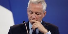 Bruno le maire, ministre francais de l'economie, des finances, de l'industrie et de la securite numerique