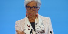 Christine lagarde, presidente de la banque centrale europeenne (bce), au siege de la bce a francfort