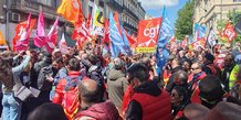 Une marche contre les idées de l'extrême droite, initiée par les syndicats (CGT, FSU, Solidaires, UNSA, CFDT,...) a eu lieu le mardi 23 avril 2024 à Béziers.