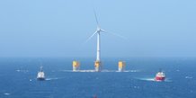 7 MW floating wind turbine Fukushima, windmill, windfarm, offshore, éoliennes, marin