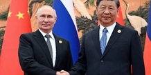 Le president russe vladimir poutine et le president chinois xi jinping